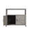 Solid Fir Wood Patio Buffet Cabinet Sideboard With Grey Outdoor Indoor Bar Table , Ideal For Tool Storage In Environments Storage, Elegant Slatted Design, Multi - Purpose And Use