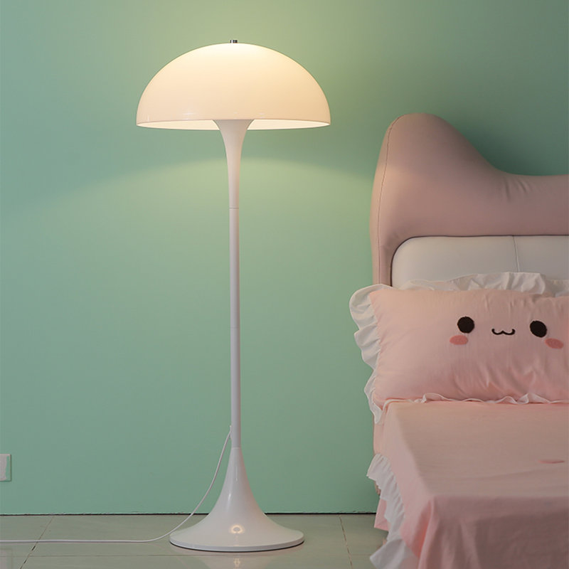 White Acrylic + Iron Free form Floor Lamps