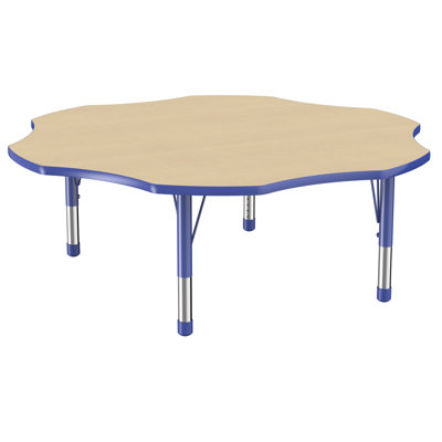 60" x 60" Flower T-Mold Activity Table with Adjustable Legs