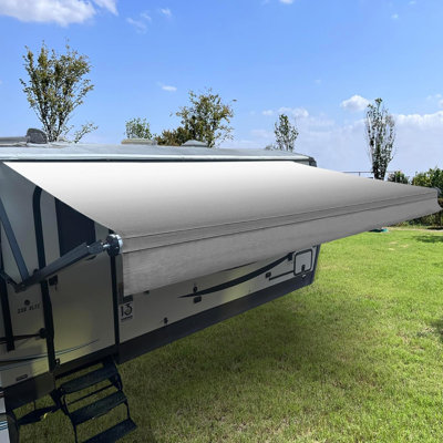 RV Awning Fabric Replacement,Camper Awning Replacement,16 oz Heavy Duty Waterproof Vinyl Universal