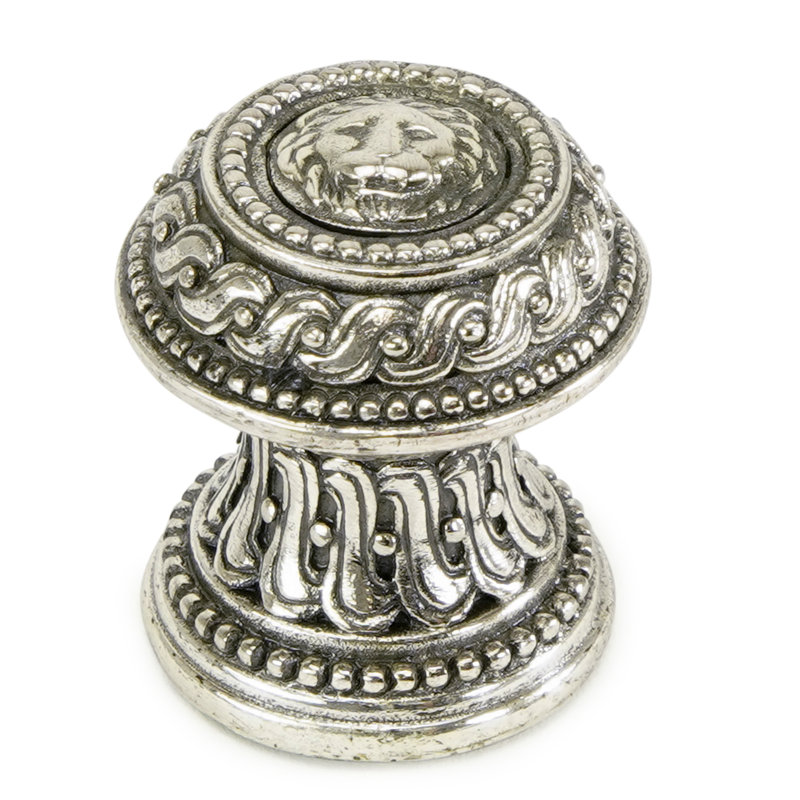 EMPIRE FLARED SHANK KNOB; BURNISHED SILVER FINISH