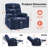 Roder Power Recliner Lift Chair with Extended Footrest, Fabric Upholstered-1068760849
