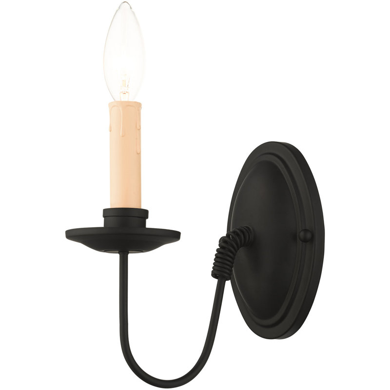 Kath Flush Mounted Sconce, Black