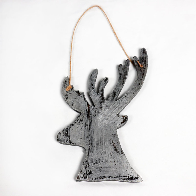 PVC No Holiday Shaped Ornament, 31 cm x 17cm x 1.7cm, Silver