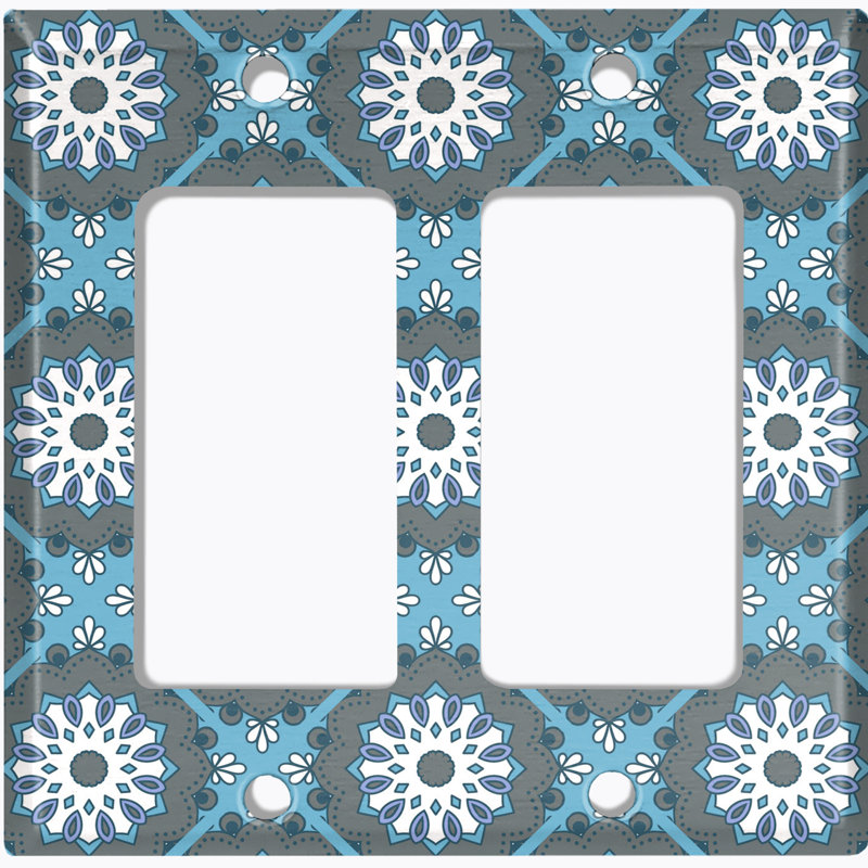 Patterned 2 - Gang Toggle Light Switch Standard Wall Plate