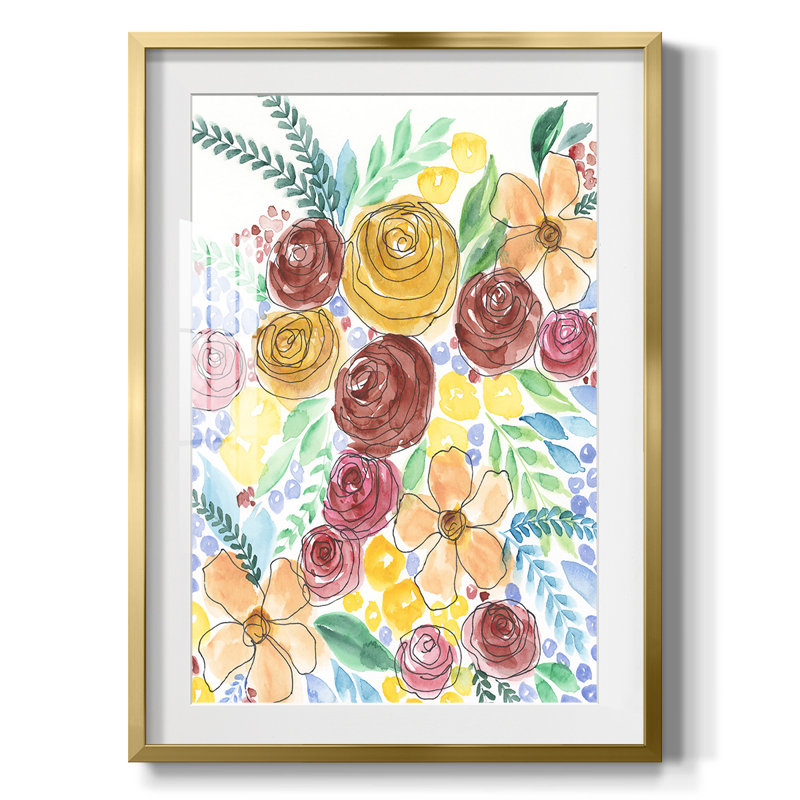 Movie Time II - Toile tendue avec châssis, H 28,5 po x l 20,5 po, Doré