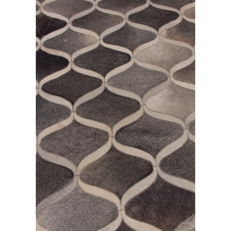 Natural Hide Cowhide Geometric Area Rug