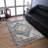 Machine Made Polyester Area Rugs - Rectangle, Red Color, Oriental Design, Low Pile Machine Made Area Rugs for Living Room, Bed Room-2001486200-1988575824
