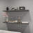Modern Floating Shelves, Matt Grey Floating Shelves, Quick Assembly (All Accessories Included), Minimalist Modern Design For Office, Living & Bedroom