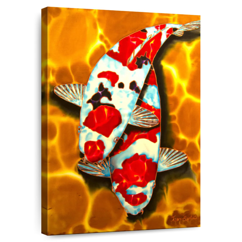 Brampt Koi dans un étang de cristal, H 24 po x l 16 po