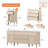 63" Wooden Reeded Sideboard With Built-In Charging Station, 3-In-1 Modern Credenza Storage Cabinet For Kitchen, Dining Room-1037554669