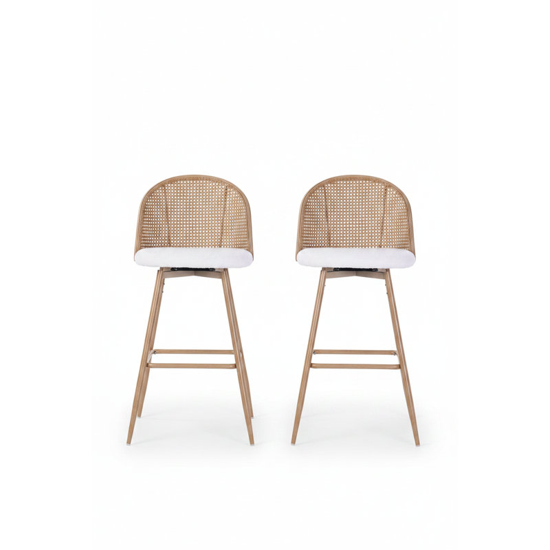 Ensemble de tabourets de bar pivotants 29,5H Sienna Cane