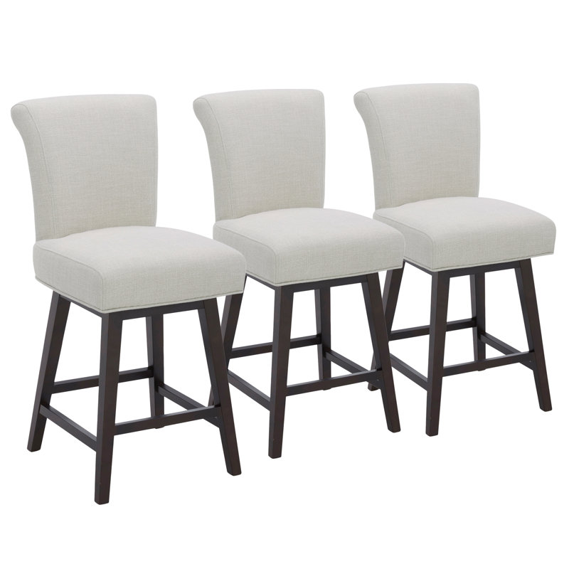 Tabouret de comptoir 26 po Alanys, Lin / tissu