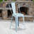 Angelean 24" High Distressed Metal Indoor-Outdoor Counter Height Stool - Back-1736821948-1683327244