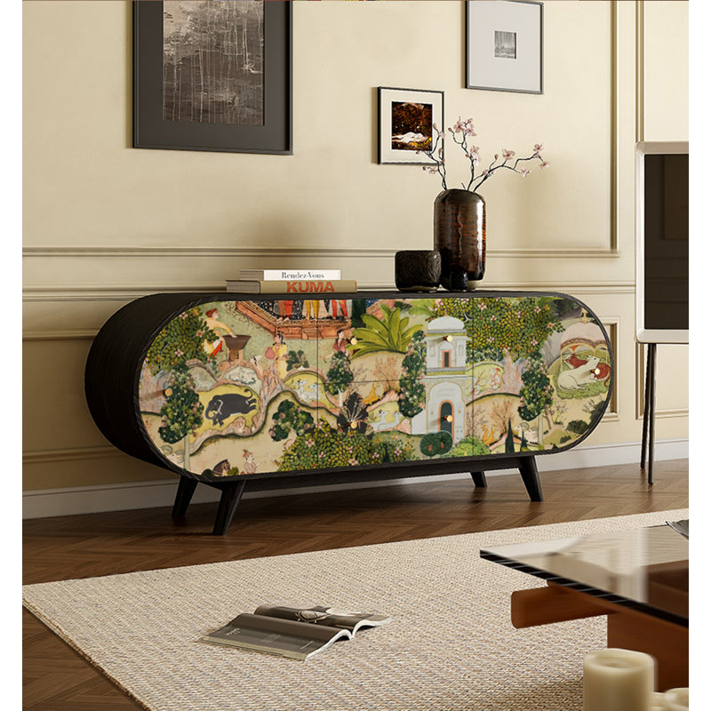 French-style Solid Wood Painted Sideboard
