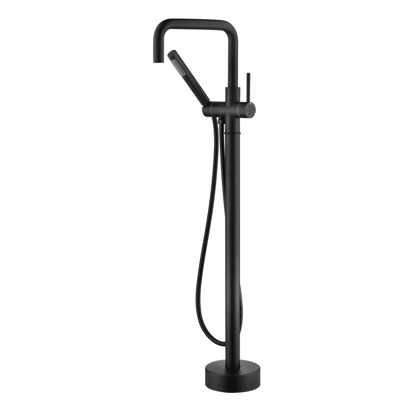 Sumerain Floor Mount Tub Faucet With Handheld Shower, Freestanding Bathtub Faucet Tub Filler Icc-es Certified- 9.48gpm High Flow