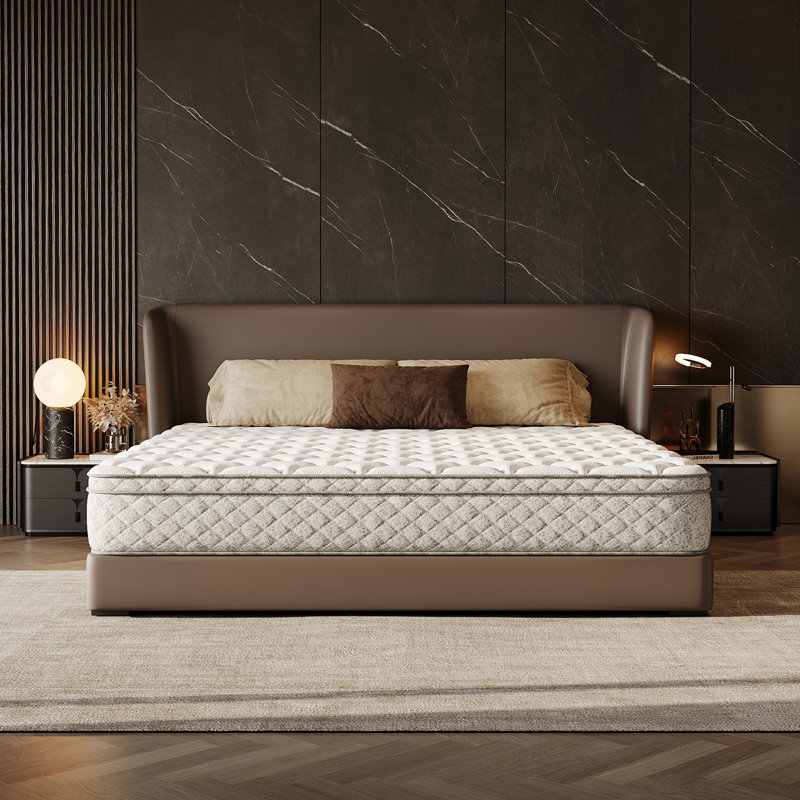 Matelas hybride pour lit très grand 12 po dans une boîte: mousse à mémoire de forme et ressorts ensachés pour soulager la pression et soutenir les zones