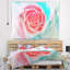 Tapisserie rose abstrait à motif floral-28494548