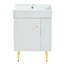 Meuble-lavabo pour salle de bain, armoire combinée, rangement pour salle de bain, rangement à droite
