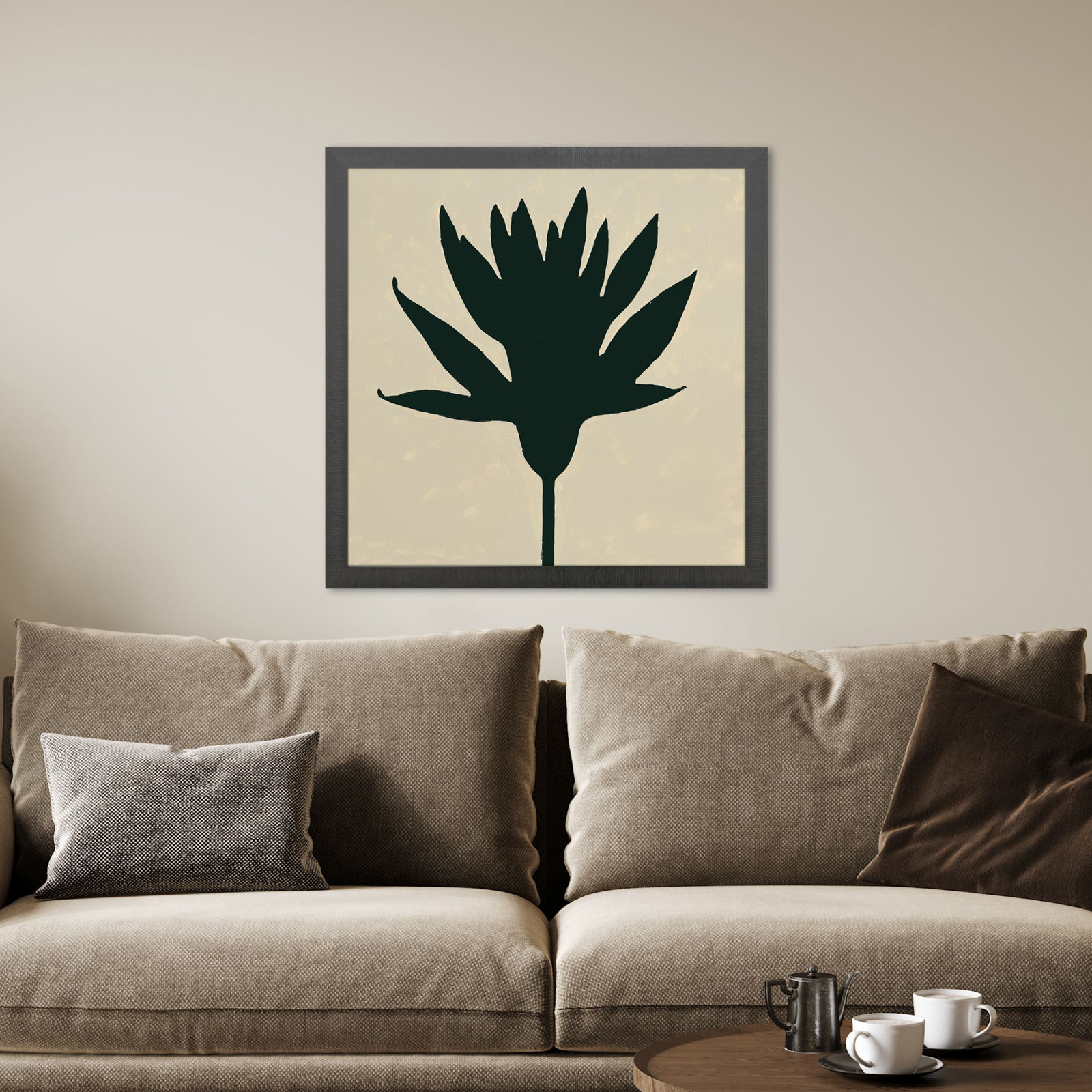 Floral Silhouettes II Framed Art