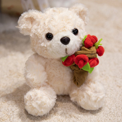 Short plush toy bear Bear Doll Teddy Bear Rose Bear Doll Birthday Gift For Girlfriend's Birthday Gift