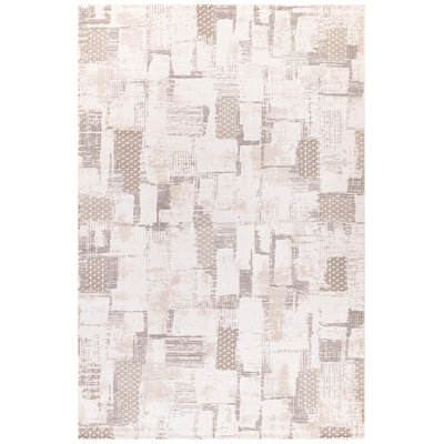 Stefaun Tencel Geometric Indoor Rug