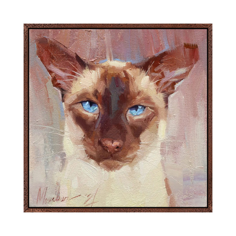 Siamese Cat by Alex Movchun - Gallery-Wrapped Canvas Giclée on Canvas, 45.72 cm H x 45.72 cm W x 4.445 cm D