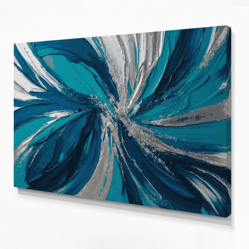 Lyrical Abstraction 12 Green Canvas Wall Art, 8" H x 10" W