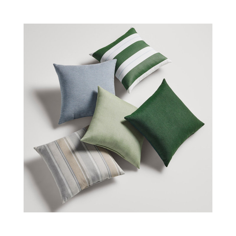 Signal Square Indoor/Outdoor Pillow Cover & Insert, Ivy