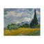 « Wheat Field with Cypresses » par Vincent Van Gogh, reproduction de peinture à l'huile sur toile tendue-1831861819