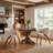 Modern Dining Chairs, Upholstered Fabric Side Chair With Wooden Legs For Kitchen And Dining Room, Beige-503266235-503267303