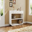 Console moderne courbée avec 3 tiroirs à fermeture en douceur et 2 tablettes ouvertes, base en bois massif, table de vestibule pour le vestibule du salon-714263103