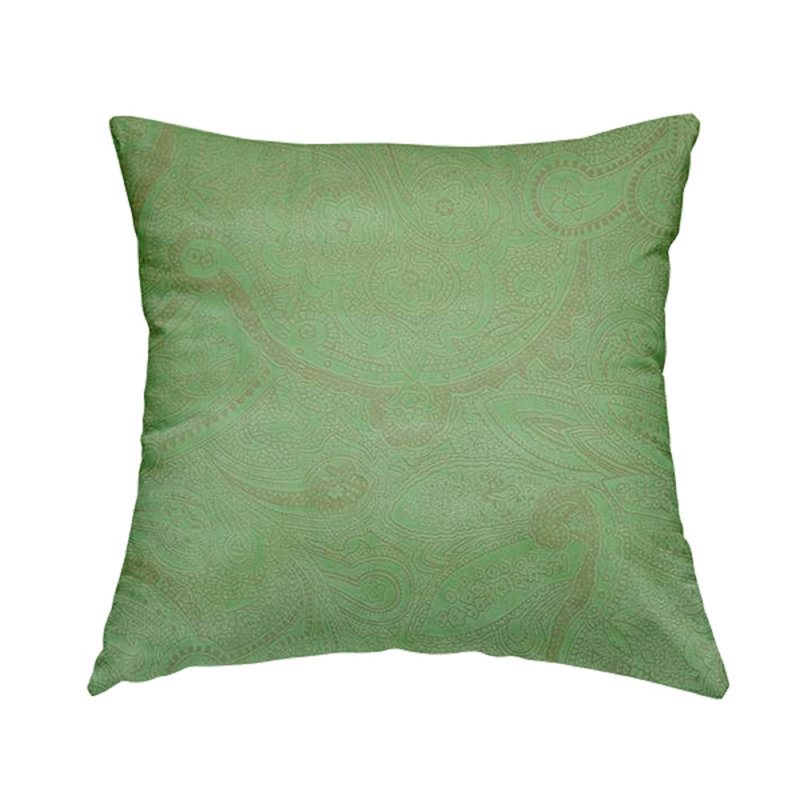 Bazile Paisley Rectangular Cushion, Apple Green