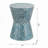 Tapered Round Garden Accent Stool, Capiz Side Table