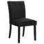 Chaise de salle à manger rembourrée Dermott Parson noire (ensemble de 2)-252934416