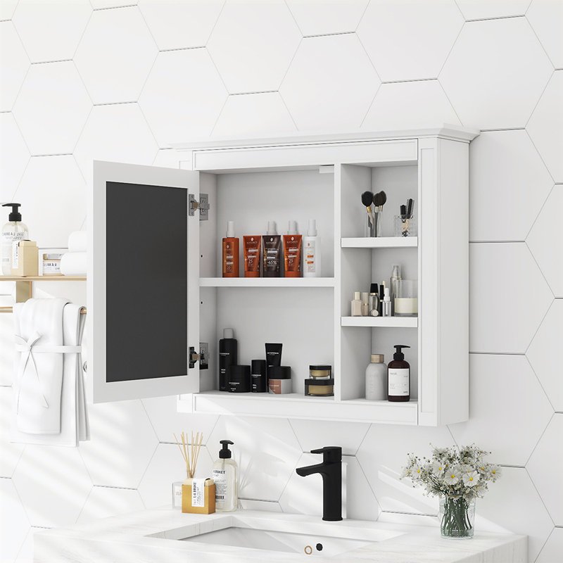 Rangement pour salle de bain Olles, Blanc