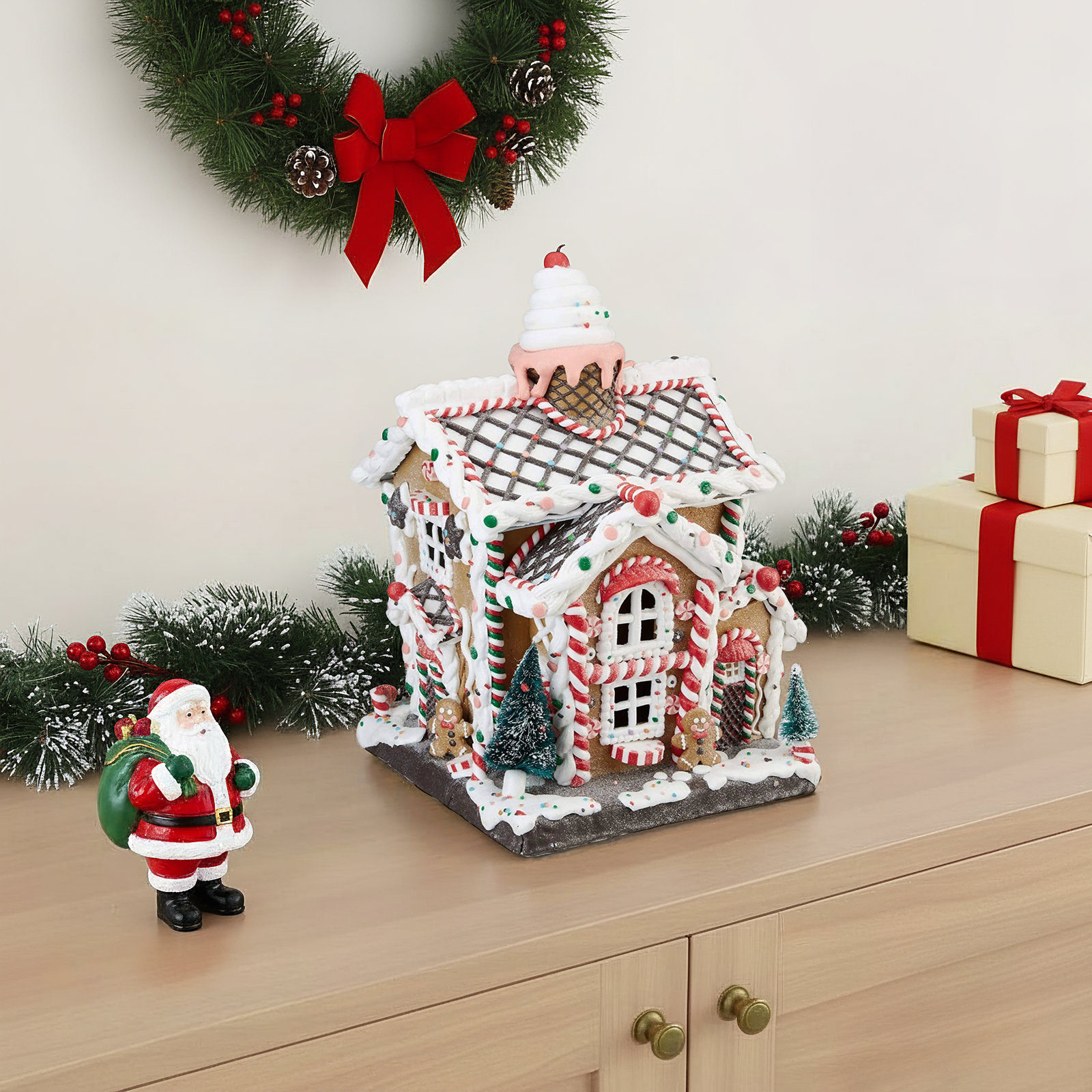 Battery-Operated Gingerbread House