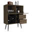 Bar Klohee avec deux tiroirs, une armoire de rangement et un porte-bouteilles