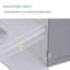 Base de meuble-lavabo simple 23,5 po Nahayla en gris seulement