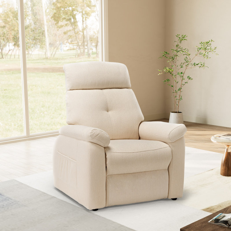 Fauteuil inclinable Power Zero Clearance, 100 % coton blanc