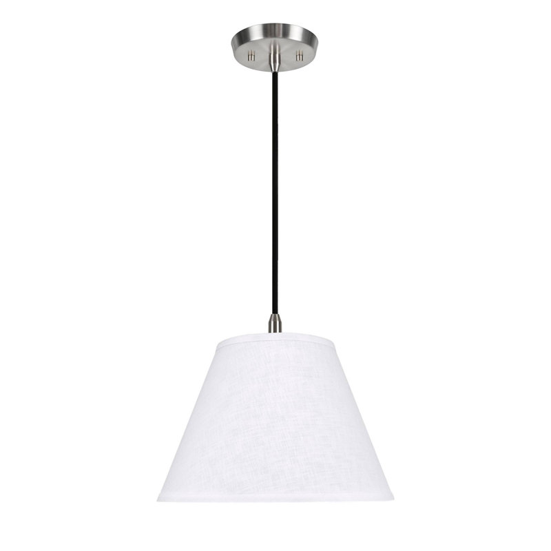 Luminaire suspendu conique à 1 lumière Elvis, Blanc