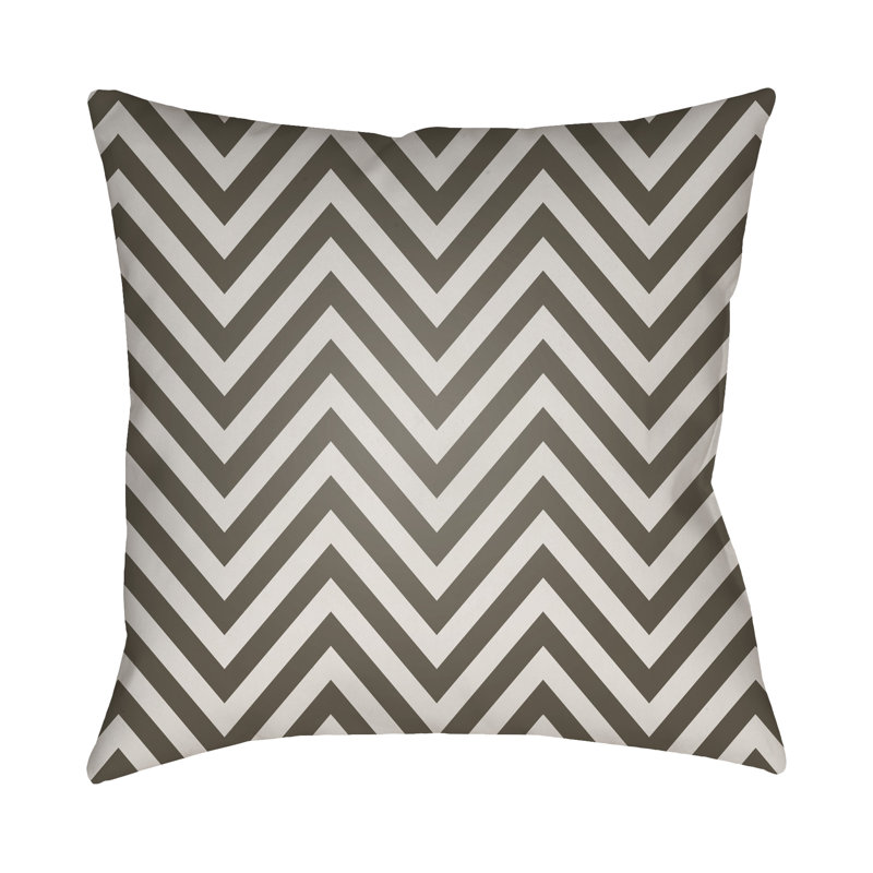 Indoor/Outdoor Throw Pillow, Gray, 18" H x 18" W x 4" D