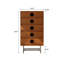 Commode à 5 tiroirs brune 24,80 po