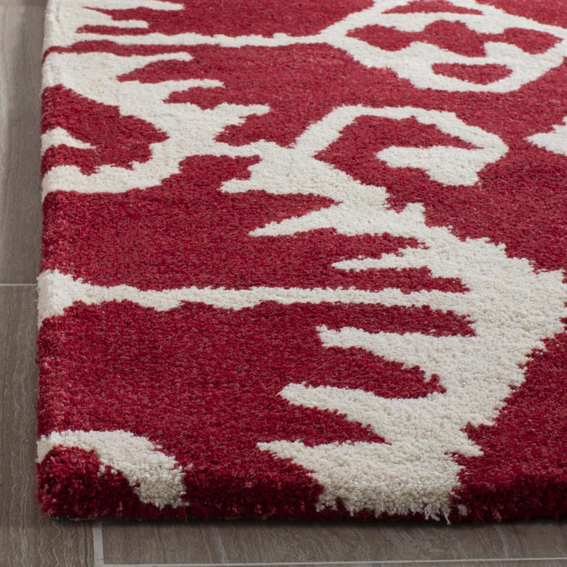 Kouerga bHand Tufted Wool Southwestern Rug, Rectangle 8' x 10'