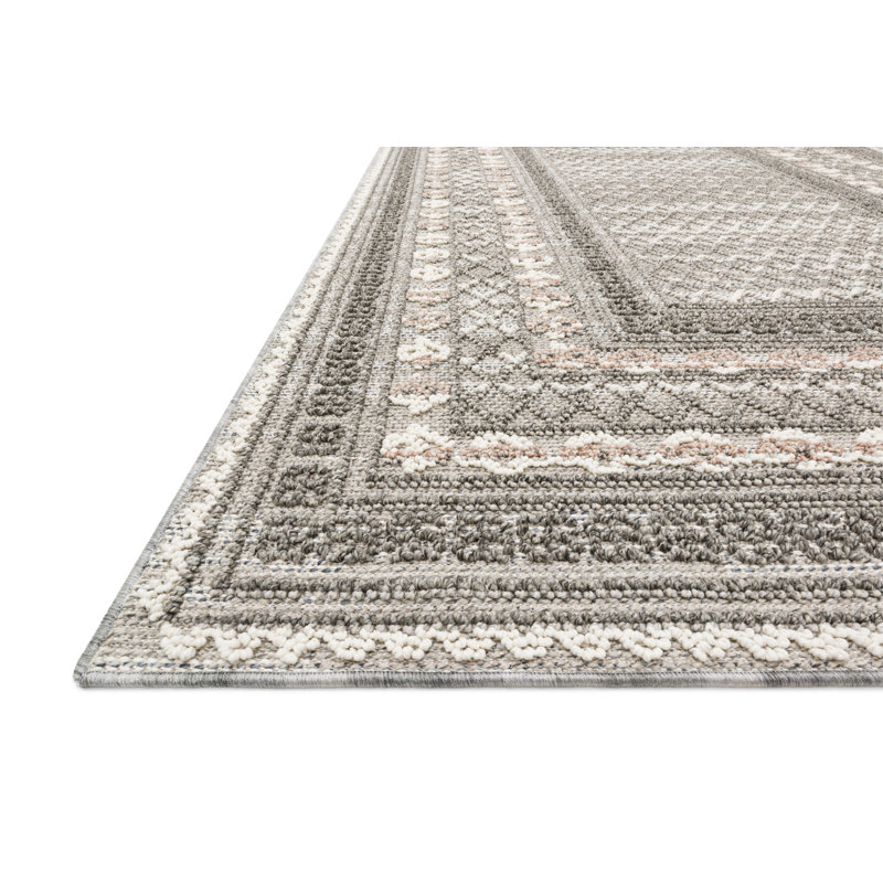 Tapis d'intérieur / extérieur gris Sleaford, Rectangle 7 pi 10 po x 10 pi 1 po