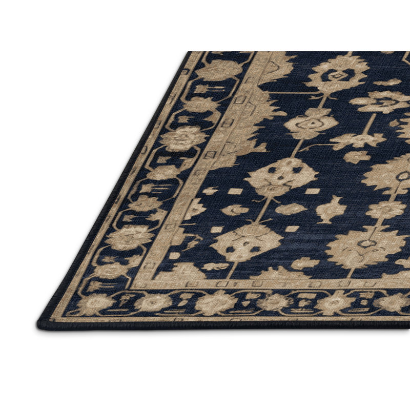Tapis gris lavable à la machine, Rond 6 pi