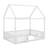 Full Size Wood House Bed with Fence-598708475
