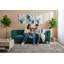 Canapé Chesterfield en velours capitonné avec garniture cloutée et coussins cylindriques-654429716