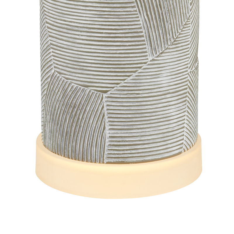 23.25" Grey Table Lamp With Bottom Night Light (Bulb Included) 