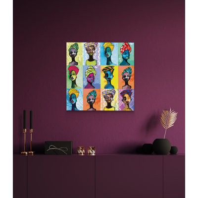 All My Aunties Canvas Wall Art - By Ify Ojo by Ify Ojo - Wrapped Canvas Painting